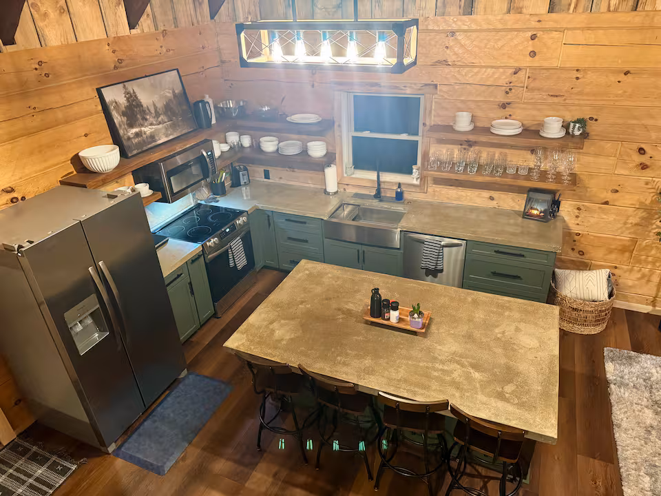 Full kitchen with island